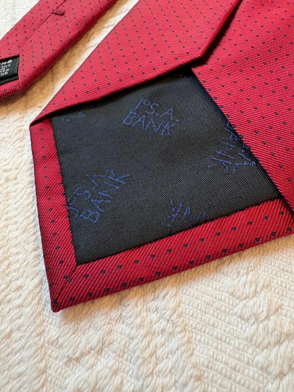 Jos. A. Bank Executive Collection Red Patterned Silk Extra Long Tie - Picture 2 of 6